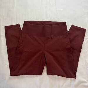 Athleta Trekkie Hybrid Crop Tight Rust Brown Athletic Pants | Size 12
